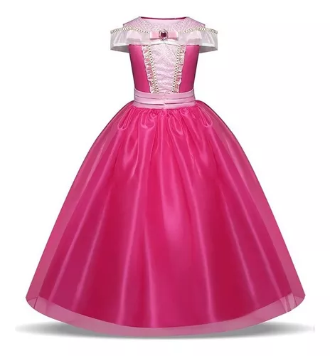 FANTASIA PRINCESA BELA ADORMECIDA VESTIDO AURORA ROSA LUXO