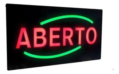 Placa Painel Led Luminoso Aberto Piscando 3 Modos - Bivolt
