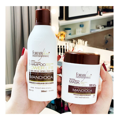 Kit Forever Liss Mascaras De Mandioca E 2 Babosa Tratamento