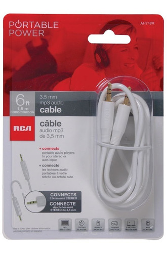 Imagen 4 de 5 de Cable De Audio 1.8mts, Jack 3.5mm Auxiliar