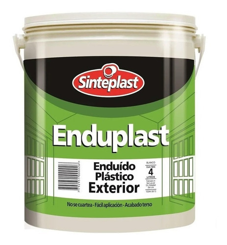 Enduído Plástico Exterior Enduplast Sinteplast 10 Kilos