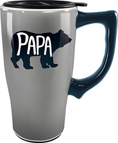 Taza De Viaje Cermica - Papa Bear - Caf Caliente/fro - Regal