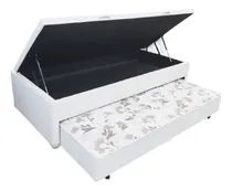 Comprar Bicama Box Baú C\u002F Blindagem Solteiro C Auxiliar De Molas 3x1