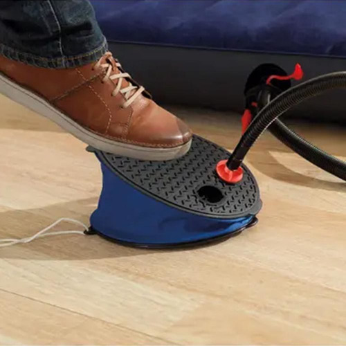 Bomba de fuelle para inflar colchones inflables de piscina, color azul