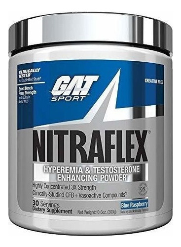 Gat Sport, Polvo Estimulante De Testosterona Nitraflex, Aume