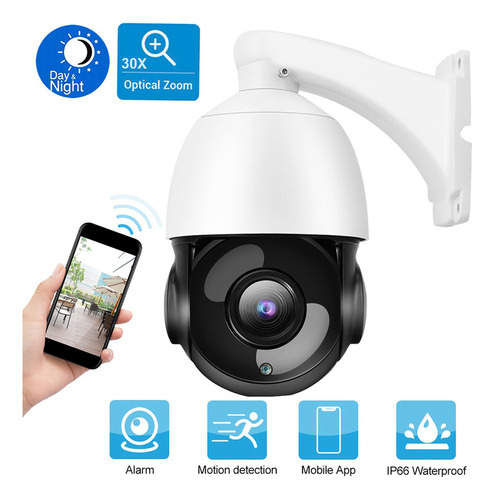A Câmera Cctv Dome Super Hd De 5 Mp, Zoom Óptico De 30x, 4