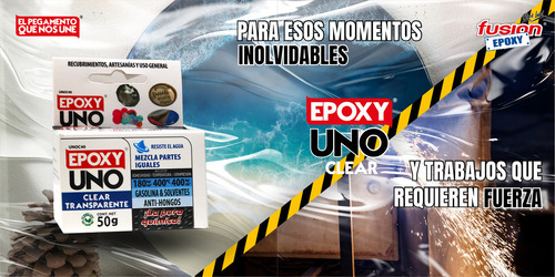 Pegamento Fusion Epoxy Uno Clear Resina Epóxica Transparente, Ideal Para Pisos, Manualidades Y Recubrimientos Alta Resistencia Uv, Perfecta Para Proyectos Creativos Y Decorativos