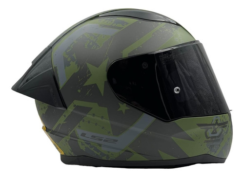 Casco Integral Ls2 Ff353 Thunder Military 2 Visores Spoiler