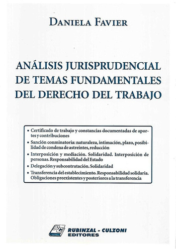 Análisis Jurisprudencial De Temas Fundamentales Del Derecho 