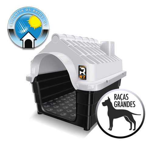 Casinha Para Cachorros N7 Com Colchão Rinopet Cor Azul