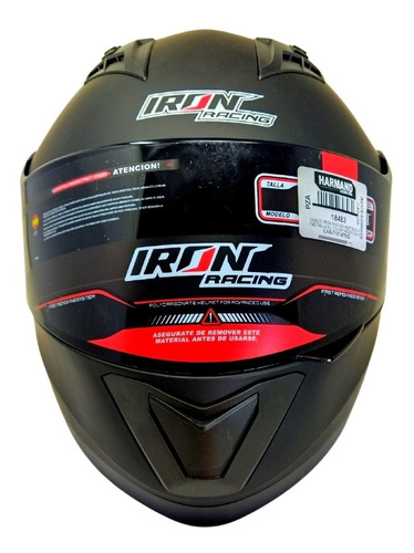 Casco Racing Abatible L Color Negro C/ Luz Led | Meses sin intereses