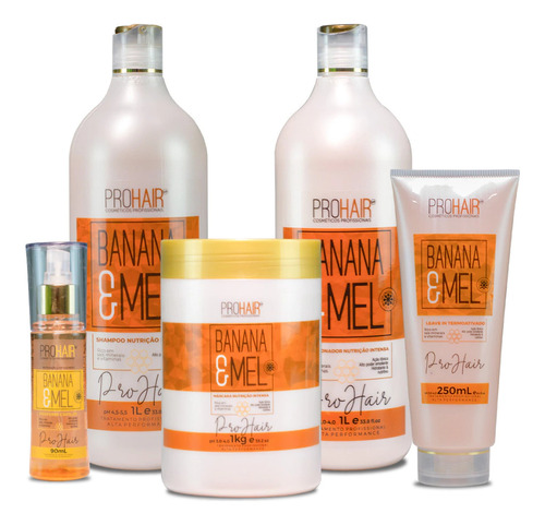 Kit Profissional Nutrição Intensa Banana E Mel Prohair