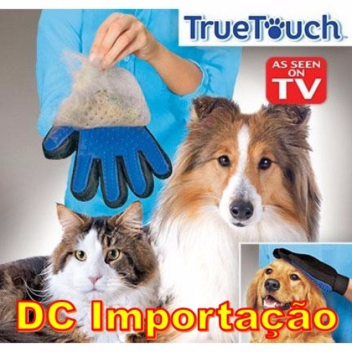 Luva Tira Pelos Para Cães E Gatos True Touch Pet Shop