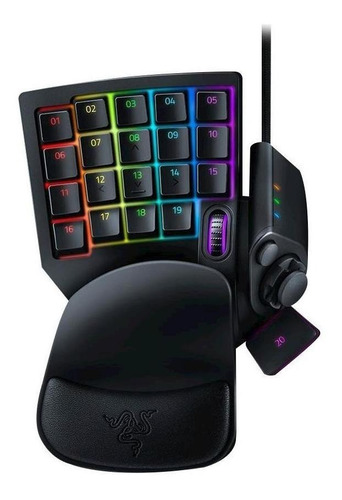 Teclado de una mano gamer Razer Tartarus V2 color negro con luz RGB