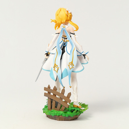 Figura Genshin Impact Lumine Traveler Rpg Juego Battle 26cm
