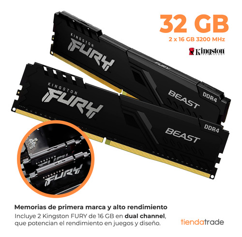 Pc Gamer Ryzen 5 Cpu Armada Computadora Escritorio Completa