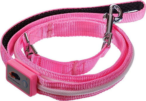 Correa Mascota Luz Led Bateria Recargab. Paseo Seguro Noche