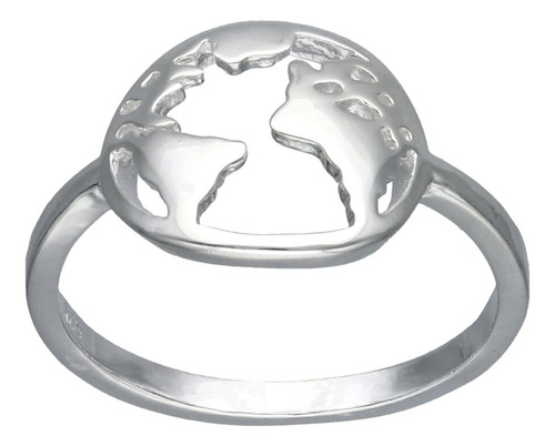 Anillo Mapamundi En Plata 925 Viajeros Mapa Mundo Inspira