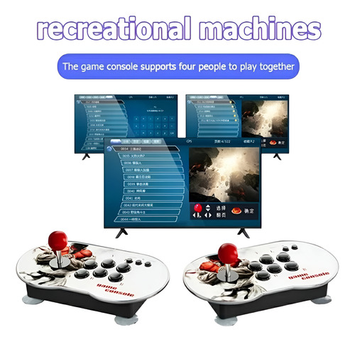 Kit 2 Controle Arcade Fliperama Com 15.000 Jogos