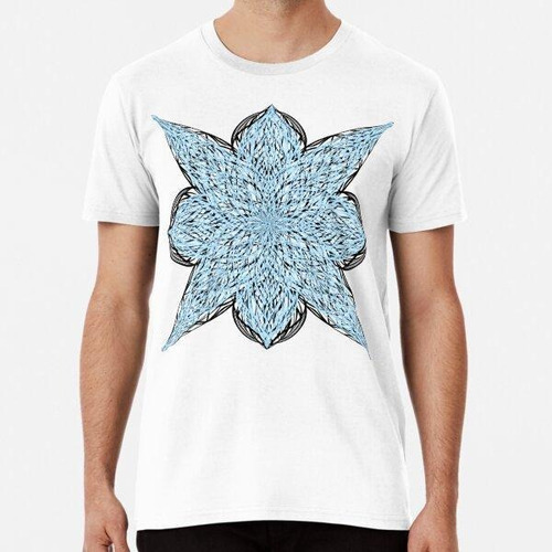 Remera Blue Snowflake Algodon Premium 