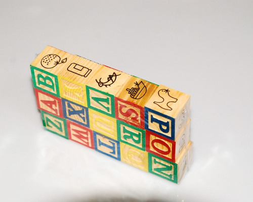 Juego Tacos Cubos Didáctico Madera Letra Número Aprende
