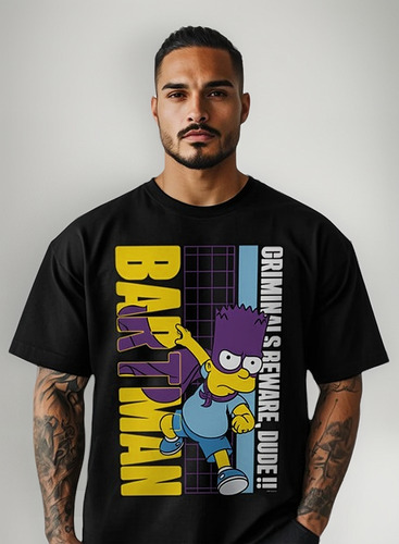 Playera Máscara De Látex Bartman Hombre