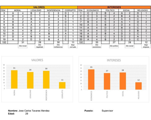 Test Zavic Automatizado En Excel+interpretación+cuadernillo