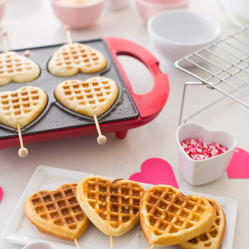 Holstein® Máquina Hacer 4 Waffles Corazón Antiadherente