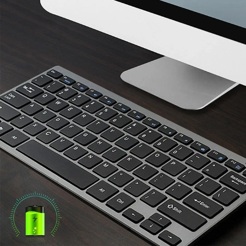Teclado Dual Ñ Bluetooth Español Recargable Inalámbrico