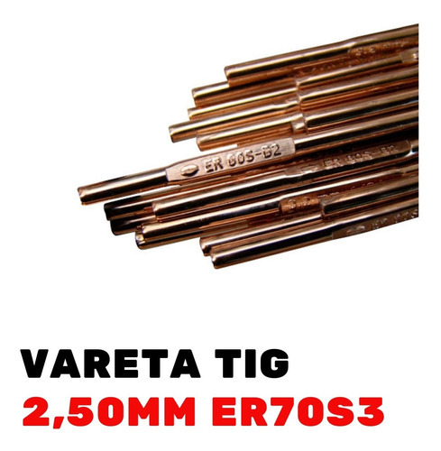 Vareta Solda Tig Aço Carbono Er-70s-3 2,50mm