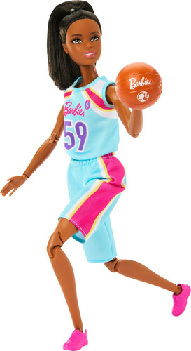 Muñeca Barbie Hecha Para Moverse, Jugadora De Baloncesto, Co