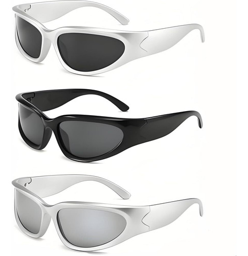 Lentes De Sol Mujer Hombre 3 Pares, Y2k Lentes Sol, Uv400