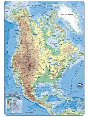 Mapas Rivadavia N°5 Block X20 America Norte Fisico Politico