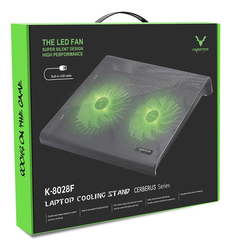 Imagen 2 de 9 de Base Soporte Cooler Notebook Wesdar K-8028f Disipador Calor
