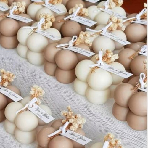 Velas Aromáticas Burbujitas X 12 Recordatorios Cera De Soya