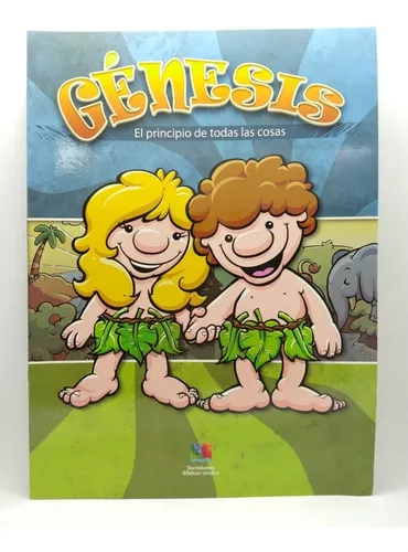 Libro Colorear Niños Los Comienzos Gigante Génesis X 5u