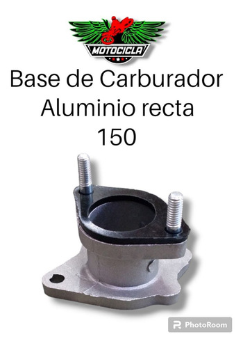 Base De Carburador Aluminio Recta 150
