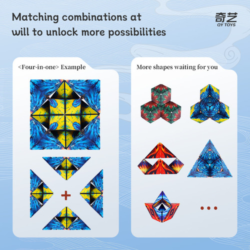 Cubos Magnéticos Plegables Qiyi Puzzle Qy Toys Cubo Magico 3