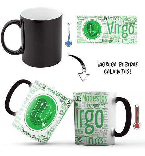 Mug Pocillo Mágico Virgo Zodiaco Astrologia Taza