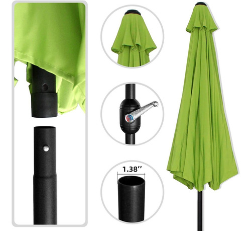 Imagen 3 de 6 de Sombrilla Para Exteriores. Reclinable, Importada. 2,7 Metros