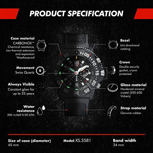 Reloj De Cuarzo Suizo Luminox Navy Seal Para Hombre