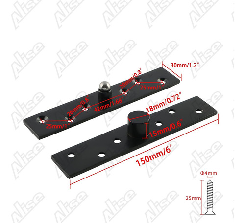 Alise Bisagra Pivotante Para Puertas De 6 Pulgadas De Lon...