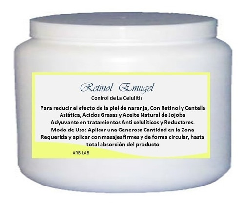 Crema Exclusiva Para Celulitis Retinol Centella Asiatica Y+