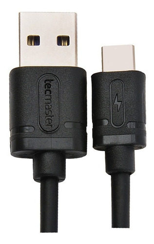 Cable Tipo C A Usb 2.5mts 3a Tecmaster Negro / Tecnocenter