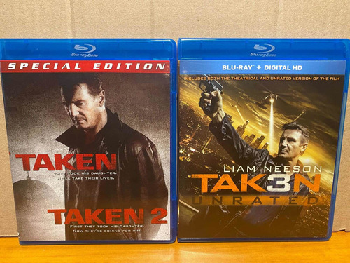 Taken Colección En Bluray. 3 Películas En 3 Discos.