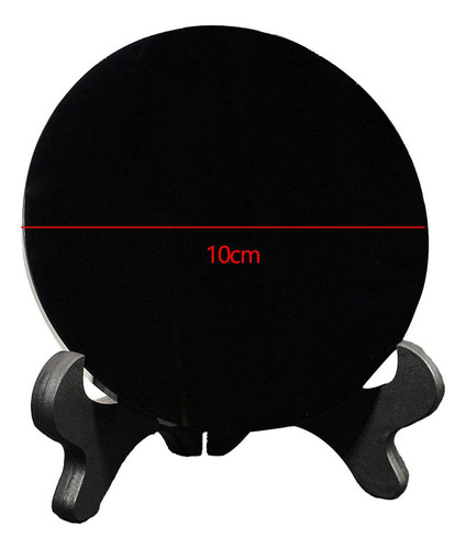 Nuevo Espejo Feng Shui Disco De Piedra Obsidiana For Mesa