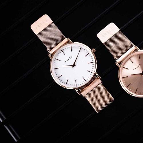 Reloj Mujer Formal Cuero Acero Abaco Elegante