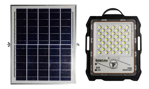 Proyector Led Solar 100W 1000 lúmenes con mando panel separado 6500K