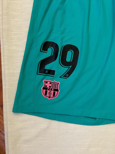 Short De Juego Turquesa Nike F.c Barcelona 2020 (Usado)