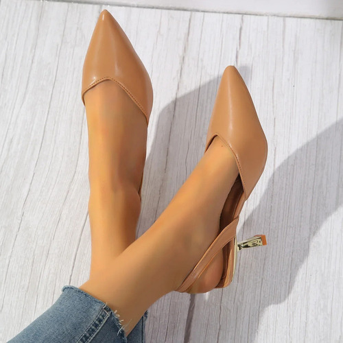 Sandalias De Tacón Alto Y Punta Fina Para Mujer Primavera